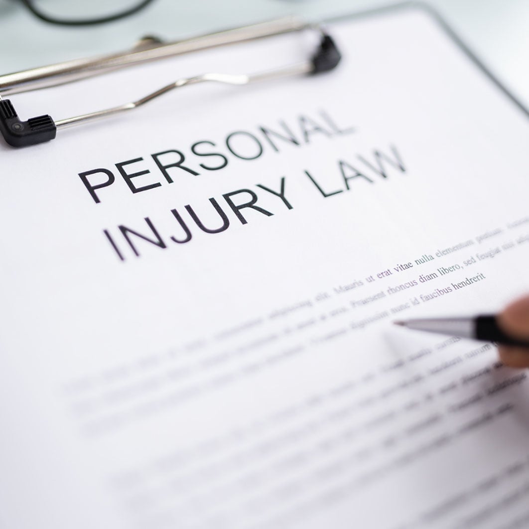 Personal Injury attorney consulting with client